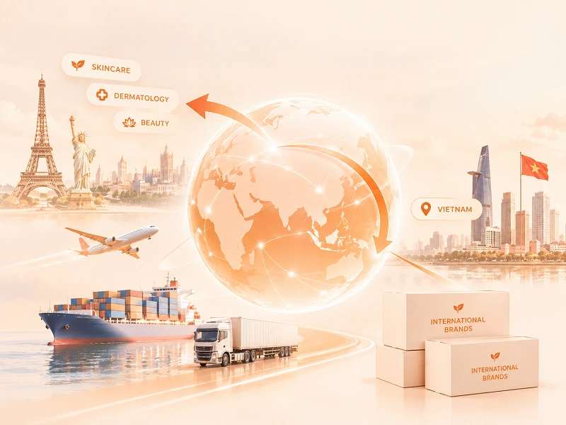 Bản đồ mạng lưới kết nối thương hiệu quốc tế của BeauFirst